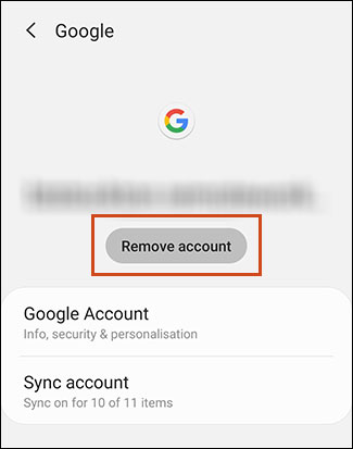 حذف اکانت گوگل به گوشی اندروید