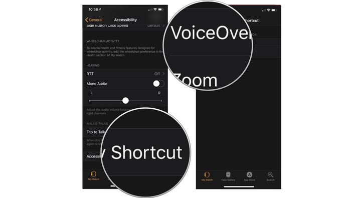 فعالسازی سریع قابلیت VoiceOver و Zoom