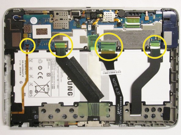 مرحله 2 تعویض  باتری تبلت سامسونگ Samsung Galaxy Note 10.1 N8000 - SP3676B1A