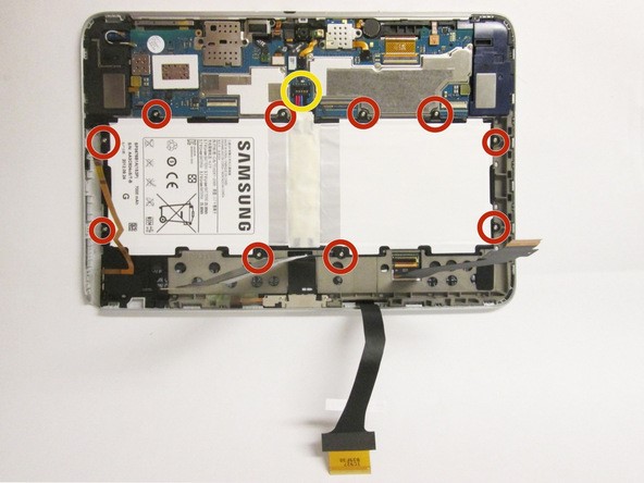 مرحله 4 تعویض  باتری تبلت سامسونگ Samsung Galaxy Note 10.1 N8000 - SP3676B1A