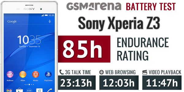 تست زمان استقامت کلی باتری سونی  Sony Xperia Z3